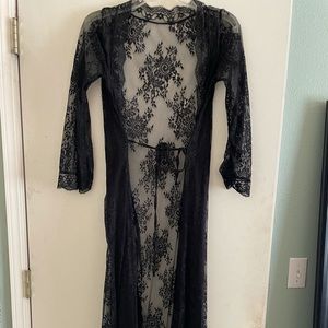 Black design robe